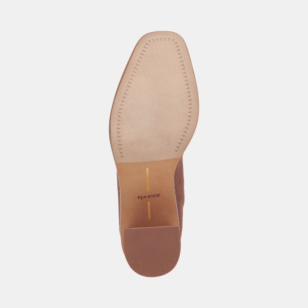 Dolce Vita Alaya Booties Brown Knit