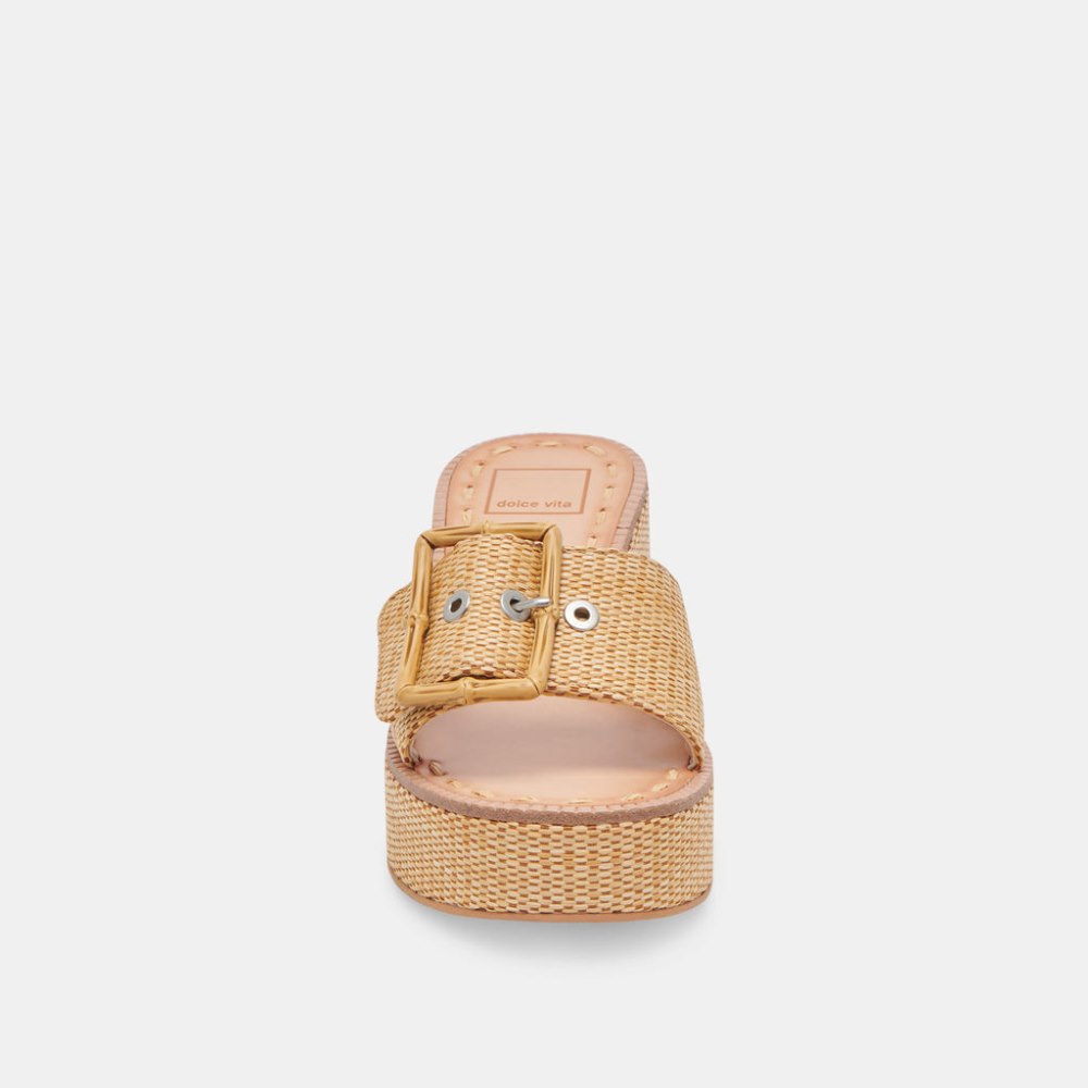 Dolce Vita Era Heels Warm Natural Raffia
