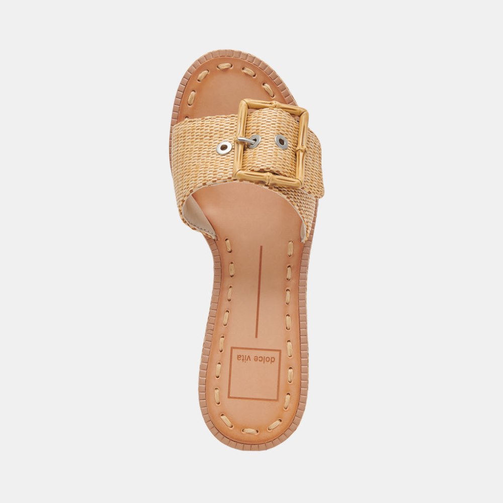 Dolce Vita Era Heels Warm Natural Raffia