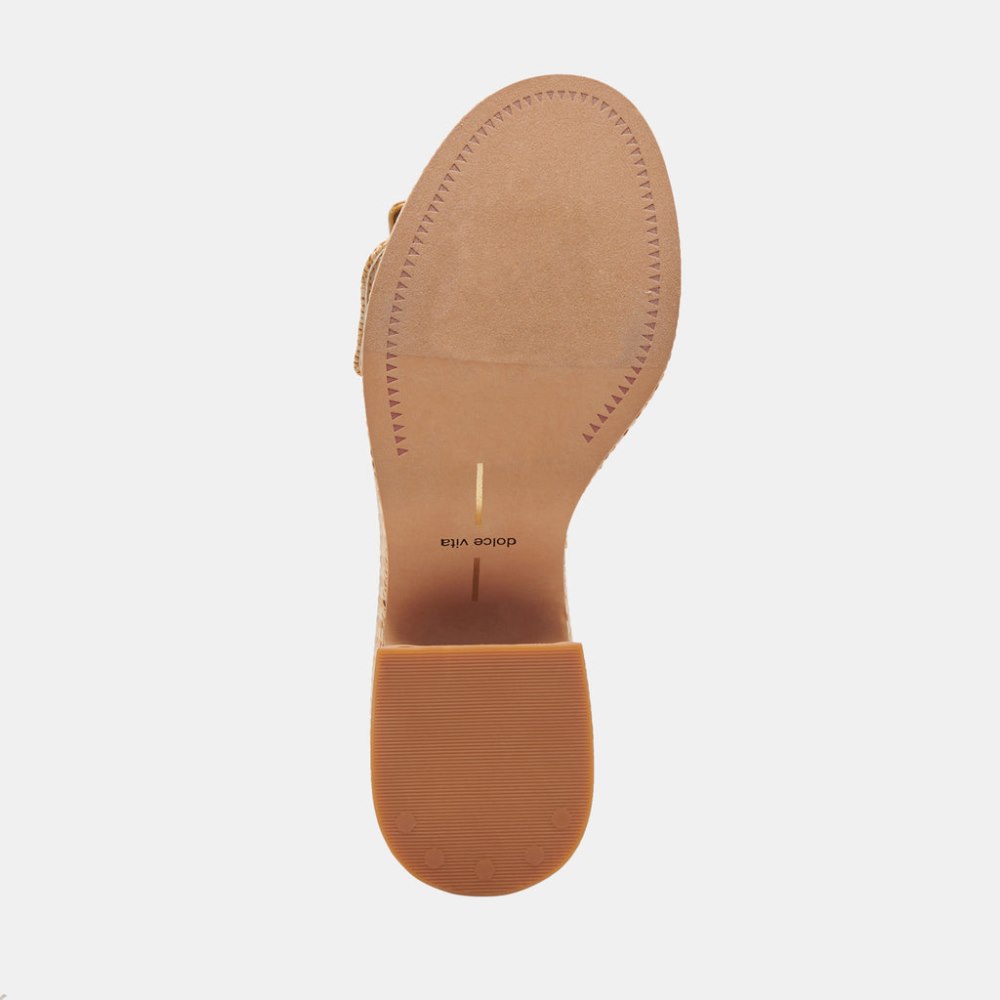 Dolce Vita Era Heels Warm Natural Raffia
