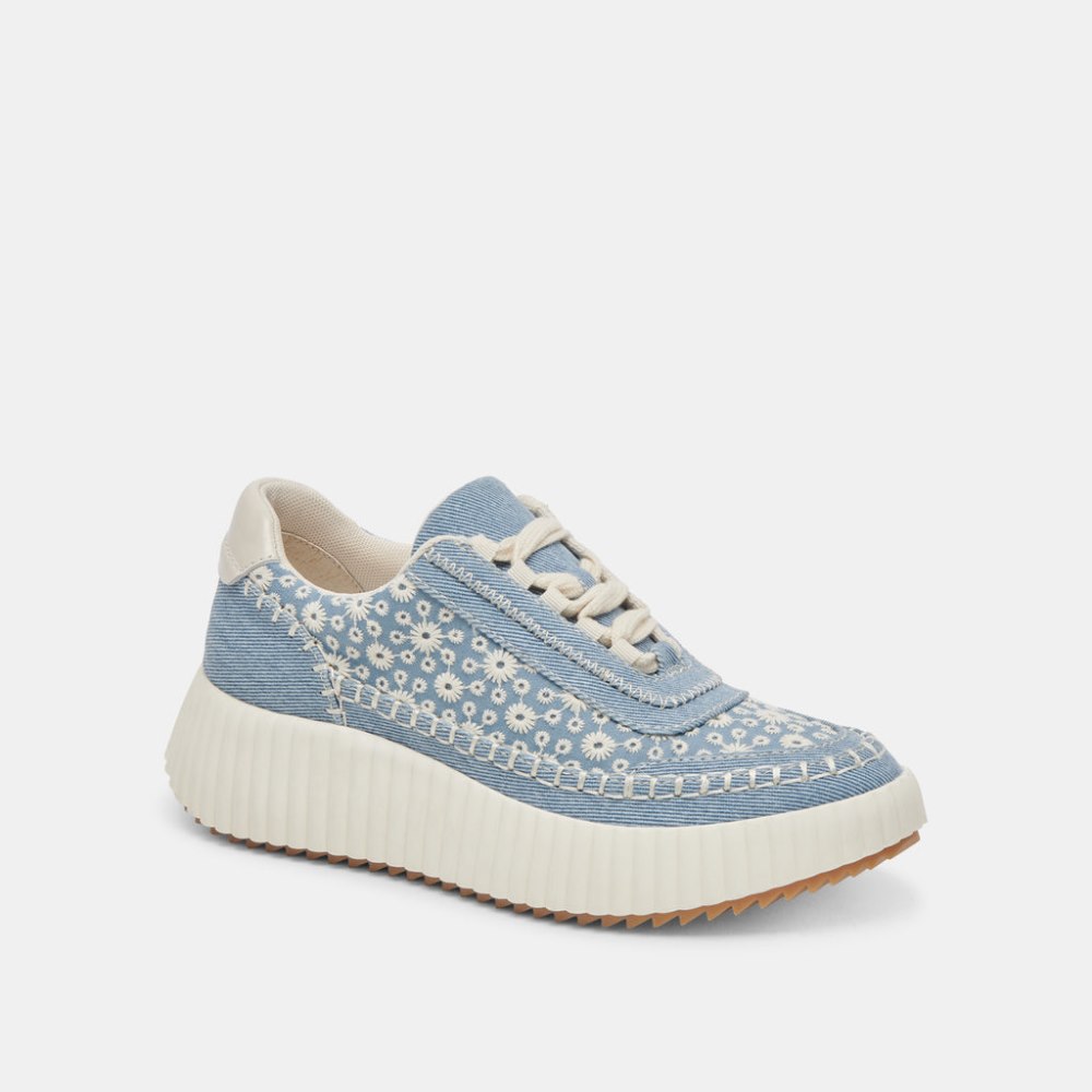 Dolce Vita Dolen Sneakers Blue Floral Denim