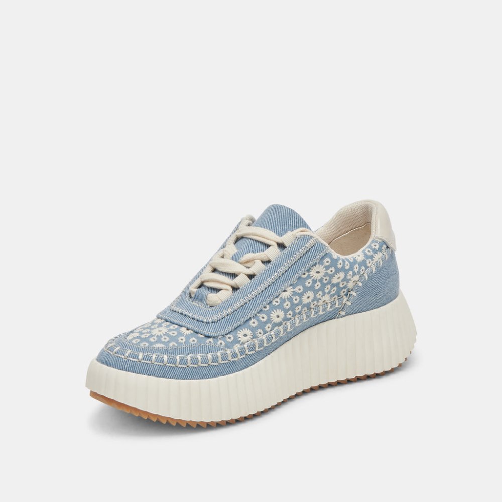 Dolce Vita Dolen Sneakers Blue Floral Denim