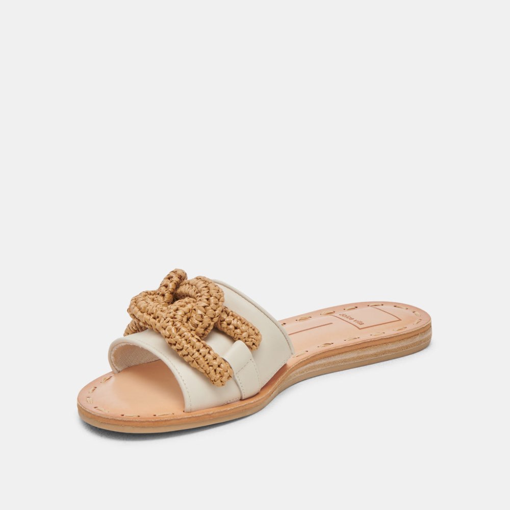 Dolce Vita Desa Sandals Ivory Leather