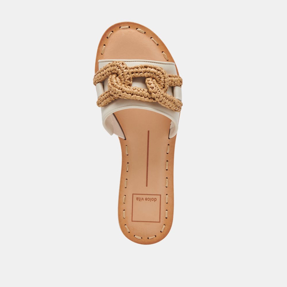 Dolce Vita Desa Sandals Ivory Leather