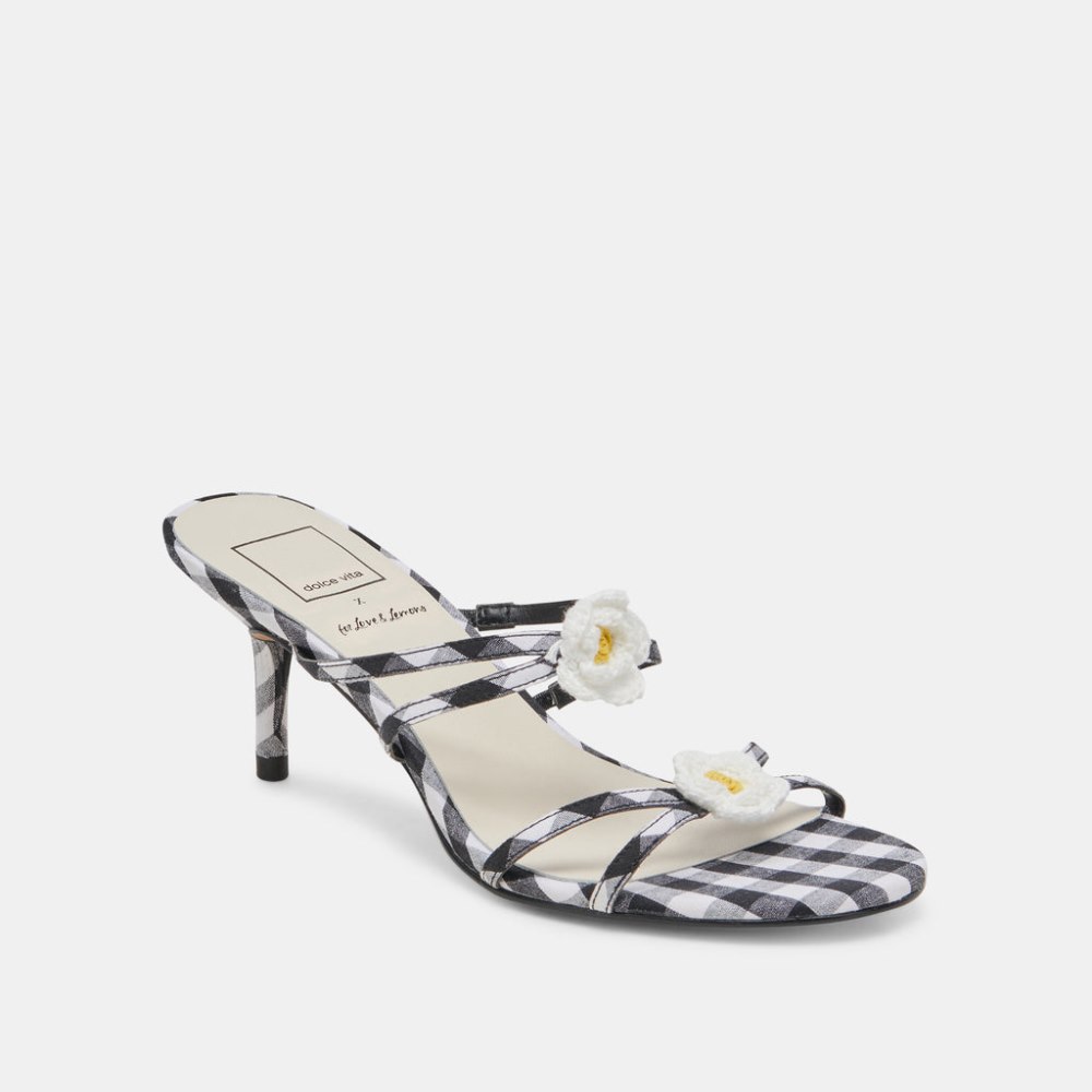 Dolce Vita Bete Heels Black White Gingham