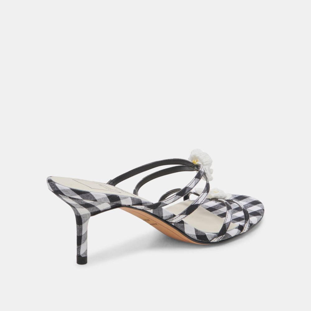 Dolce Vita Bete Heels Black White Gingham