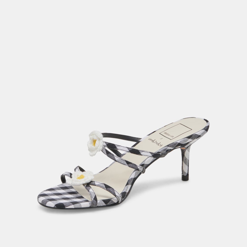 Dolce Vita Bete Heels Black White Gingham