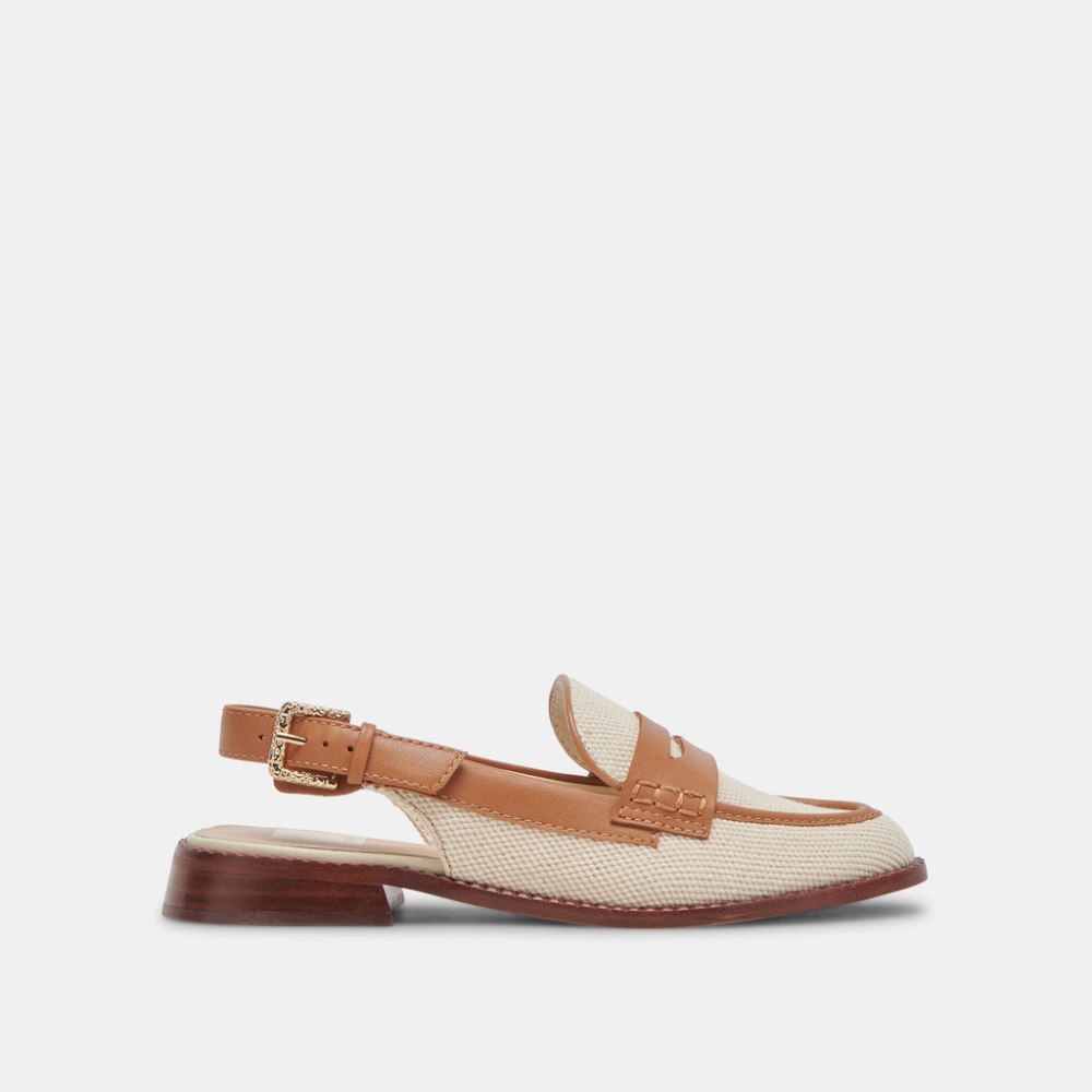 Dolce Vita Hardi Loafers Tan Multi Canvas