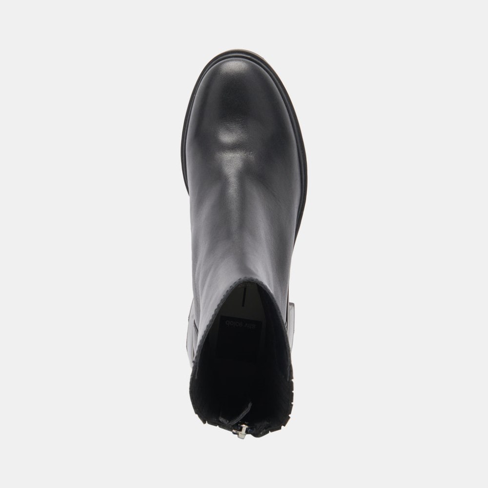 Dolce Vita Martey H2o Wide Boots Black Leather