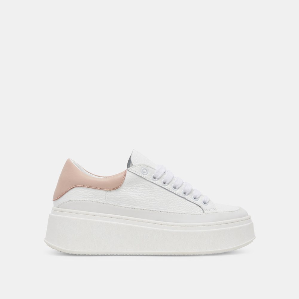 Dolce Vita Wyett Sneakers White Tan Leather