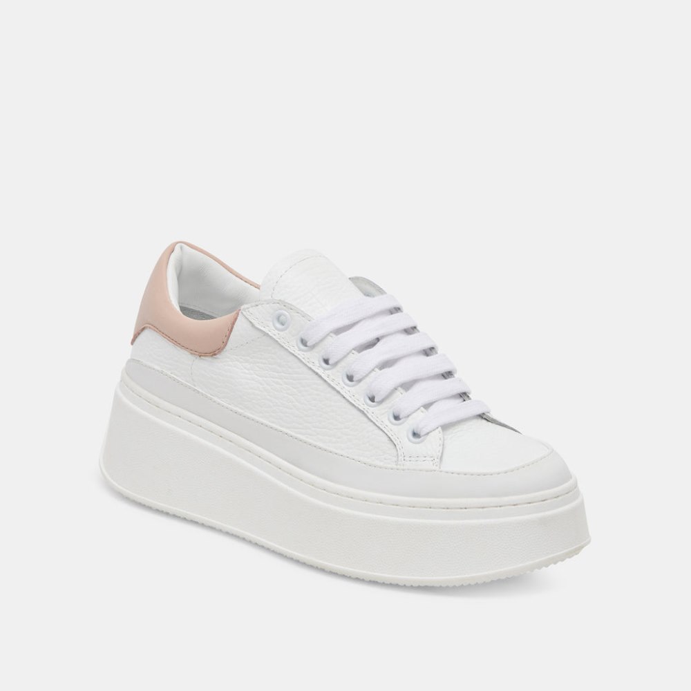 Dolce Vita Wyett Sneakers White Tan Leather