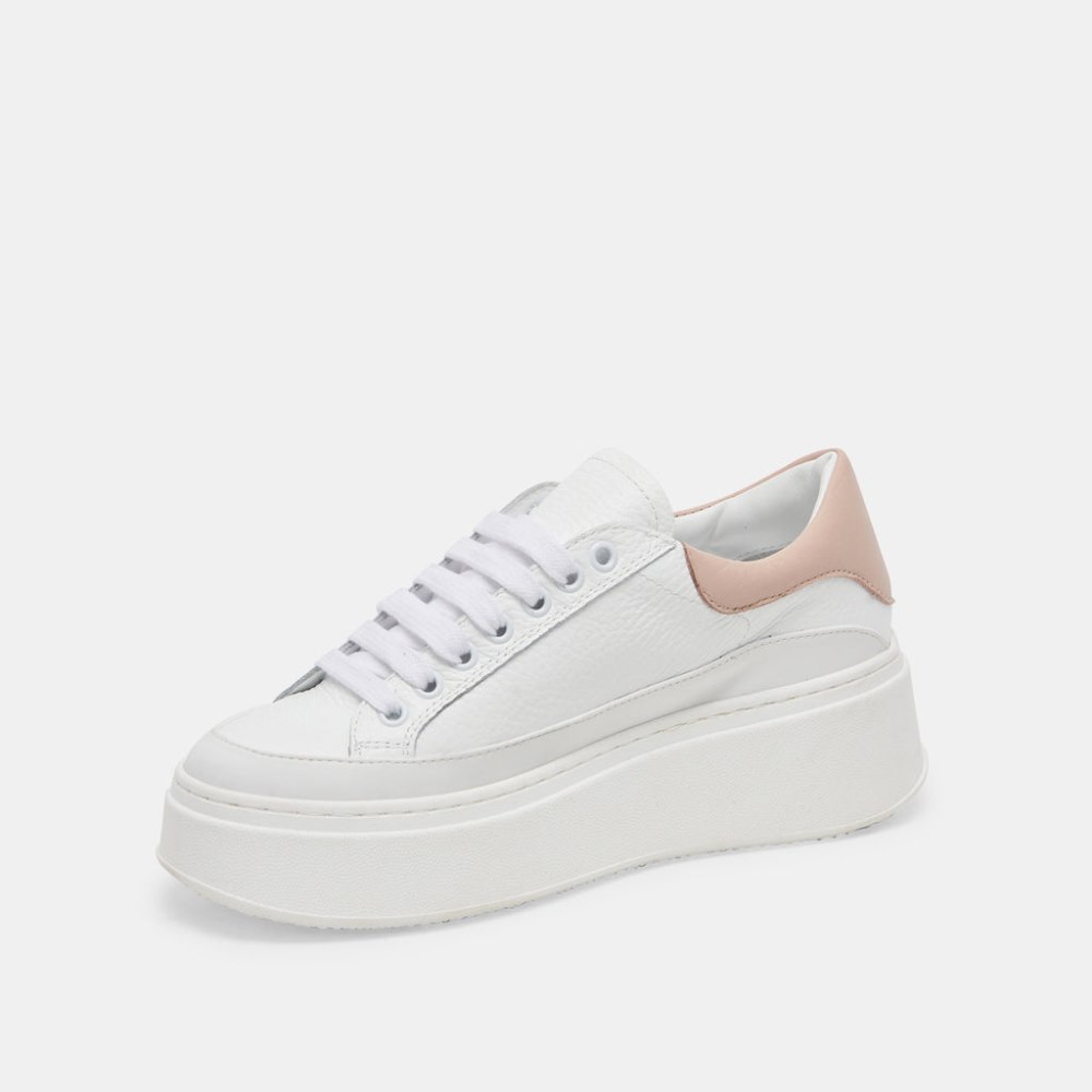 Dolce Vita Wyett Sneakers White Tan Leather