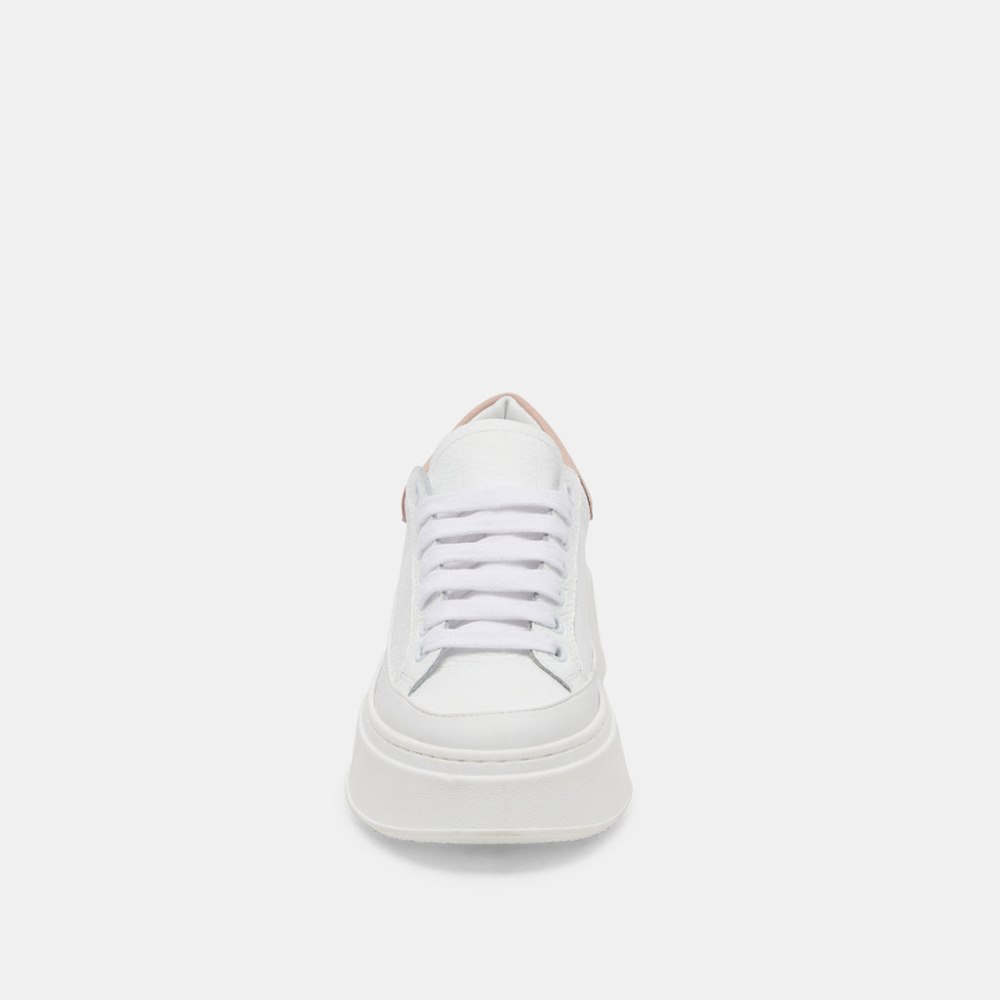 Dolce Vita Wyett Sneakers White Tan Leather