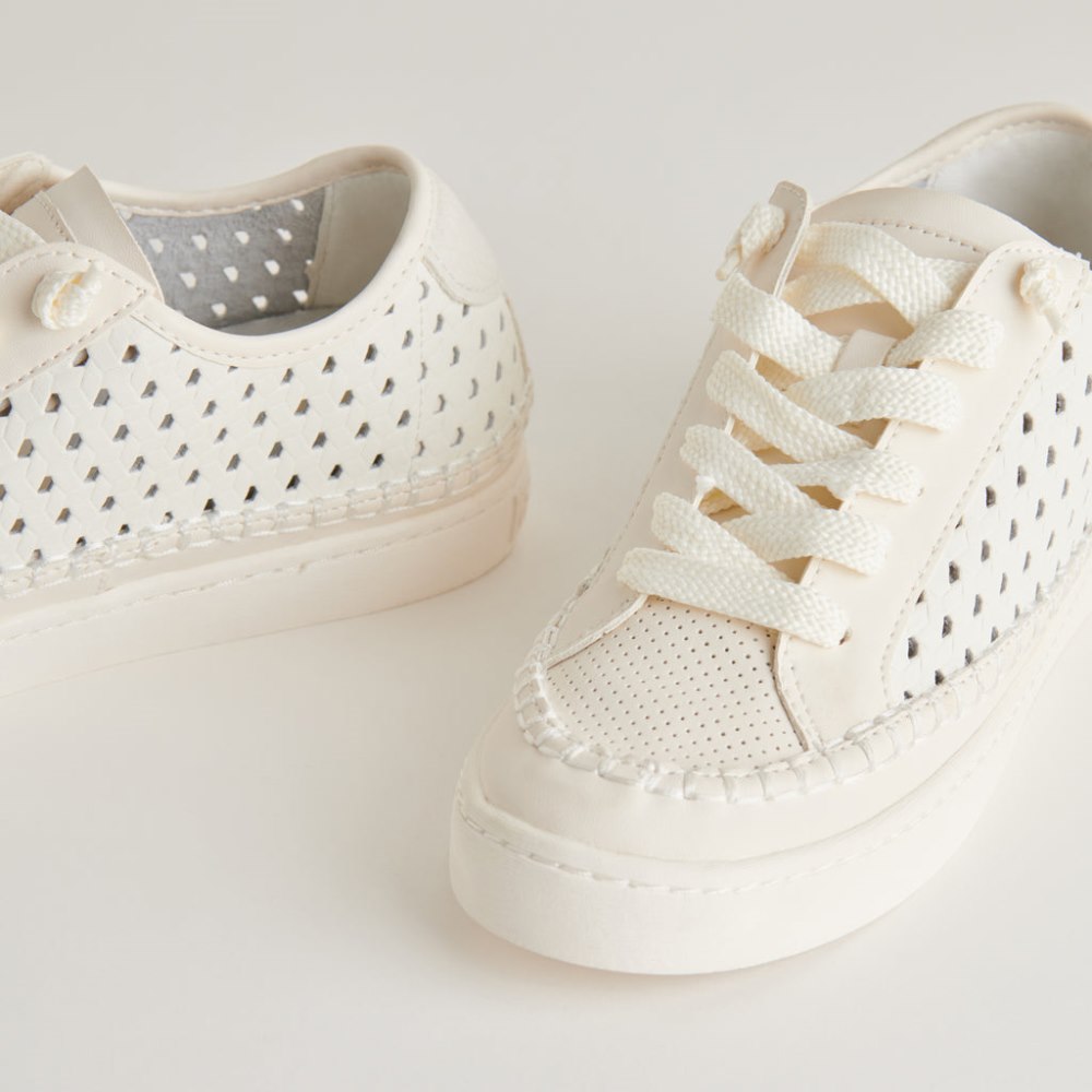 Dolce Vita Zolen Sneakers White Perforated Leather
