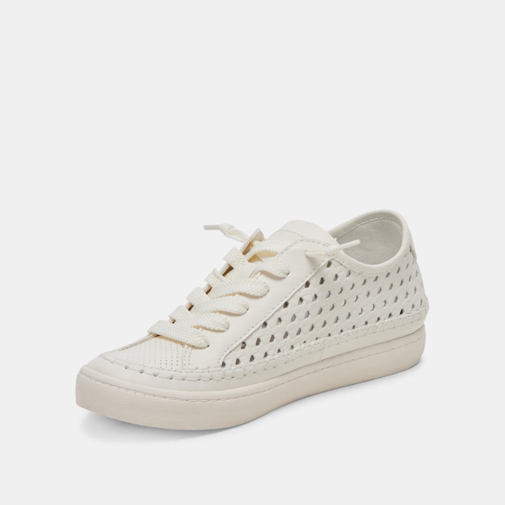 Dolce Vita Zolen Sneakers White Perforated Leather