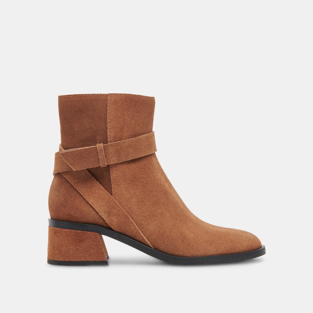 Dolce Vita Leland Booties Brown Suede