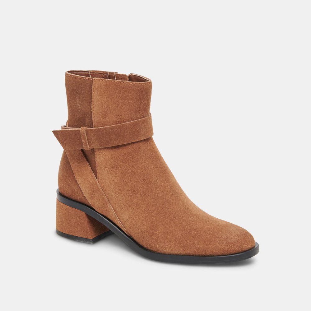 Dolce Vita Leland Booties Brown Suede