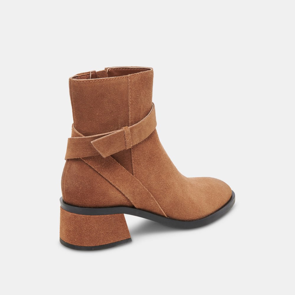 Dolce Vita Leland Booties Brown Suede