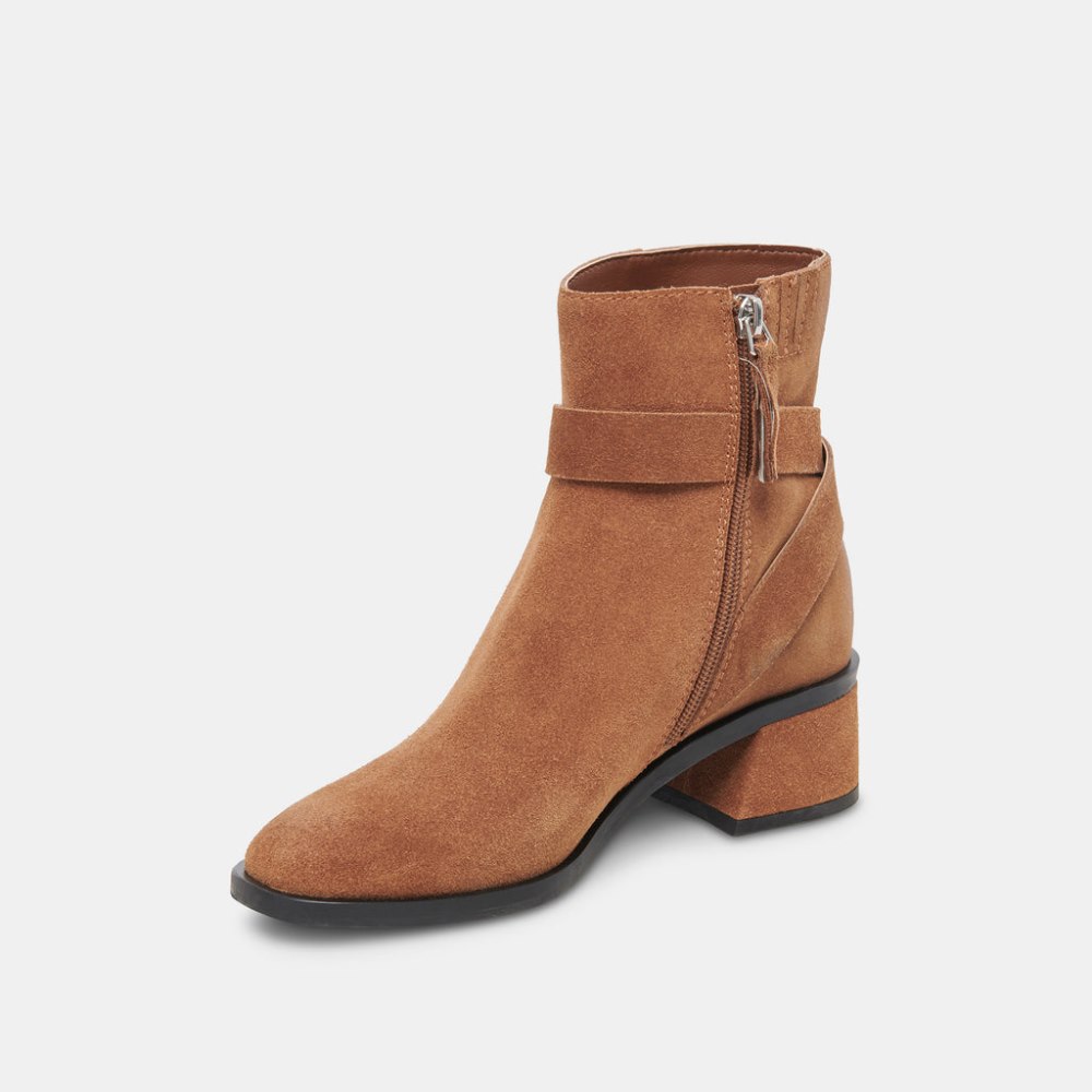 Dolce Vita Leland Booties Brown Suede
