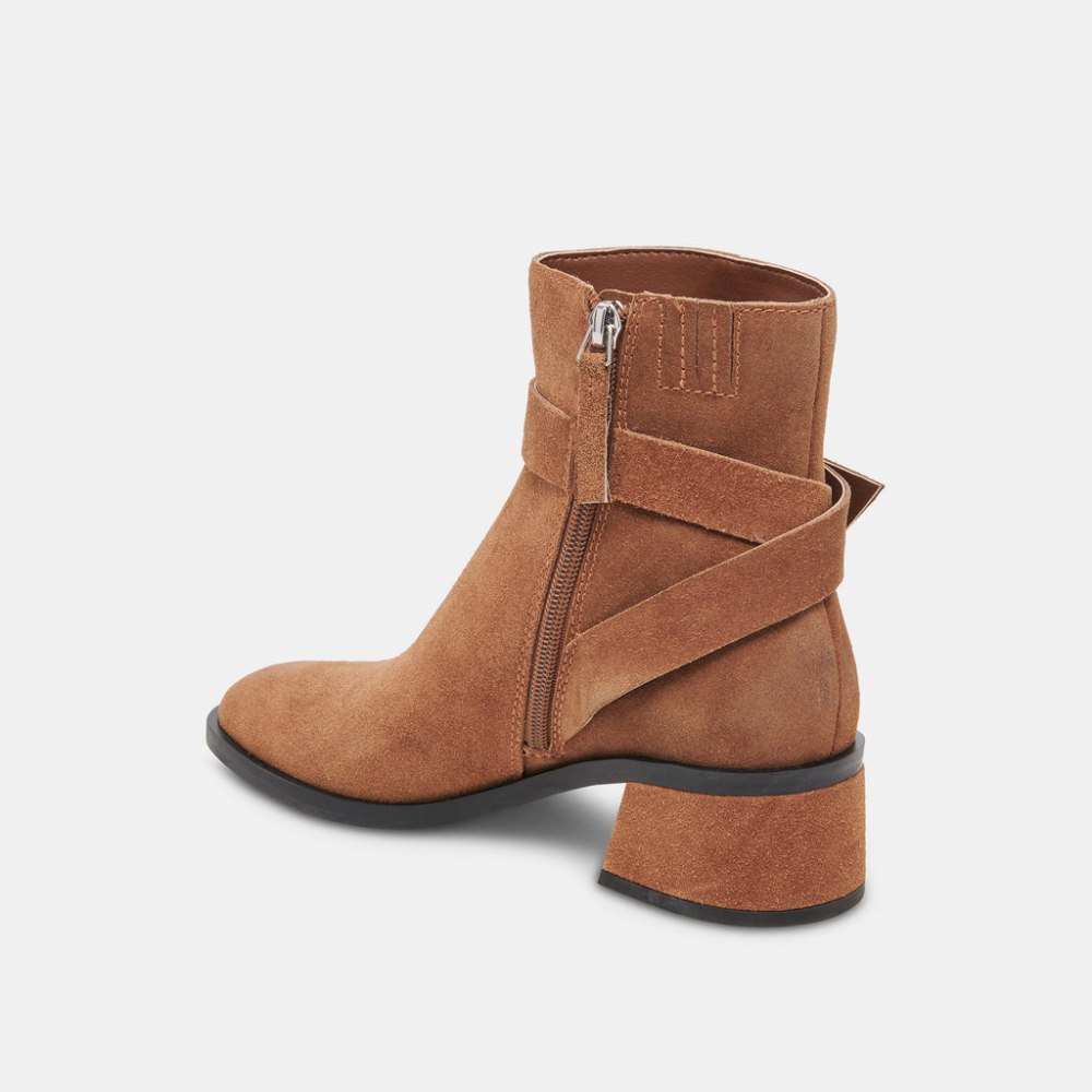 Dolce Vita Leland Booties Brown Suede