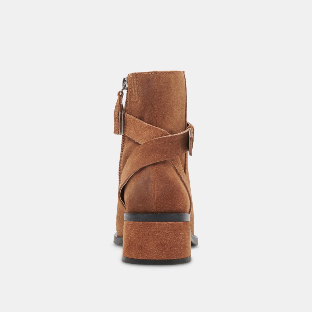 Dolce Vita Leland Booties Brown Suede
