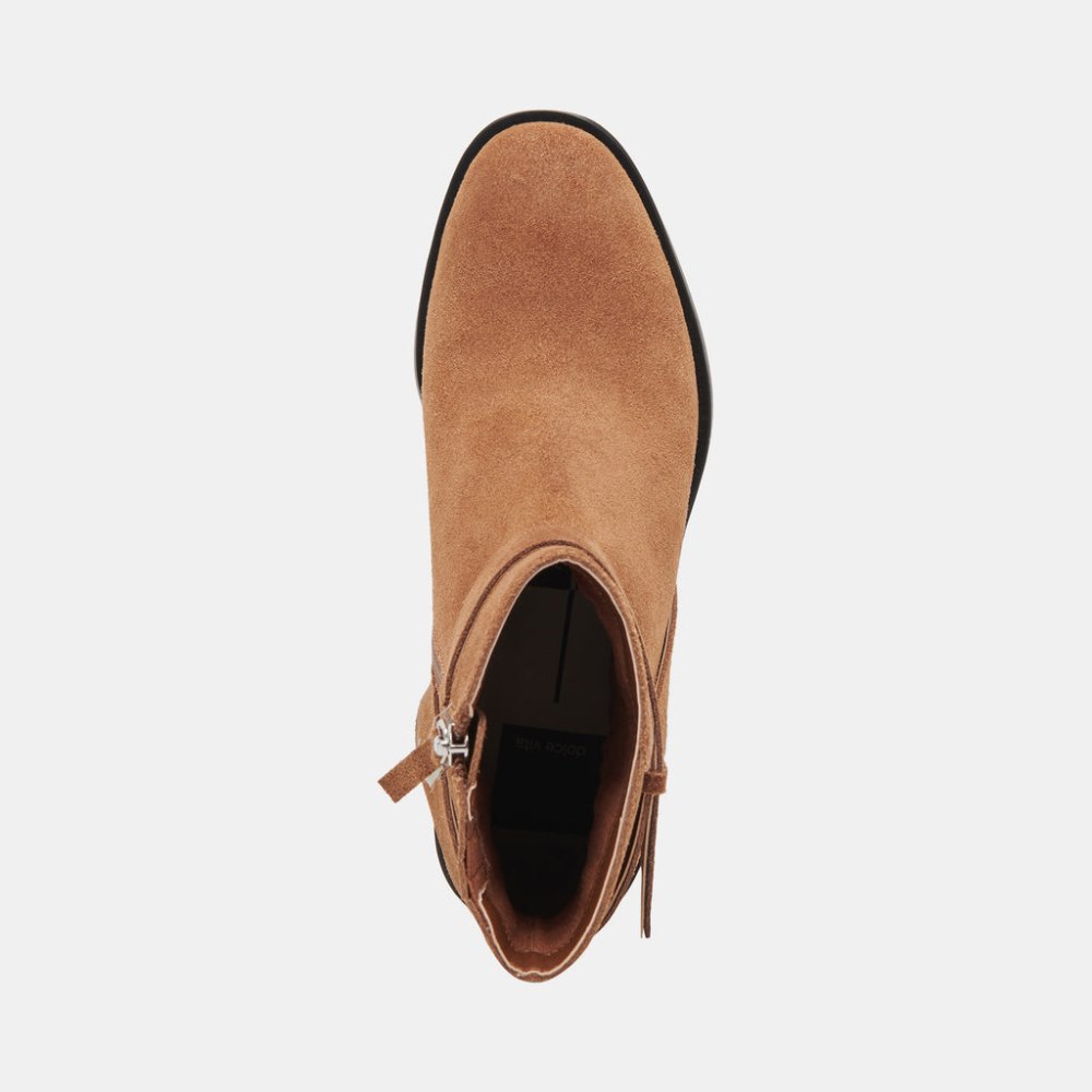 Dolce Vita Leland Booties Brown Suede