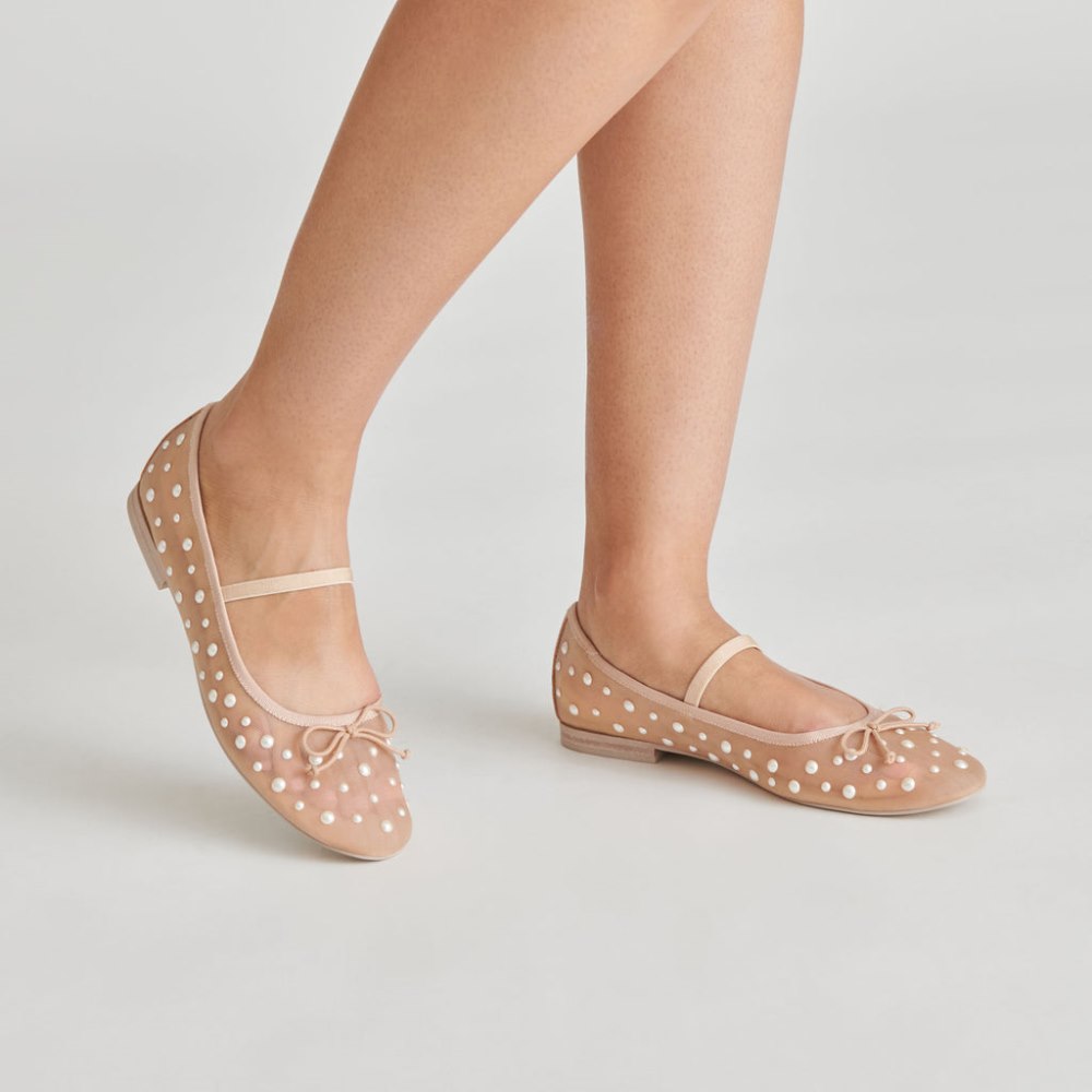 Dolce Vita Cadel Pearl Ballet Flats Blush Mesh