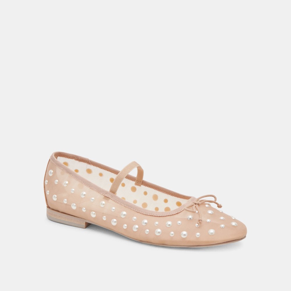 Dolce Vita Cadel Pearl Ballet Flats Blush Mesh