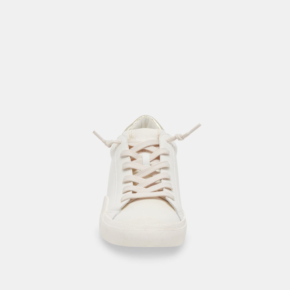 Dolce Vita Zina Foam 360 Sneakers White Gold Recycled Leather