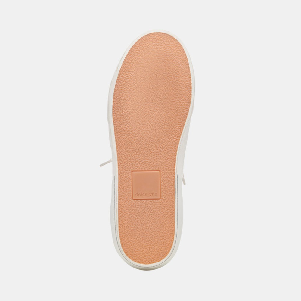 Dolce Vita Zina Foam 360 Sneakers White Gold Recycled Leather