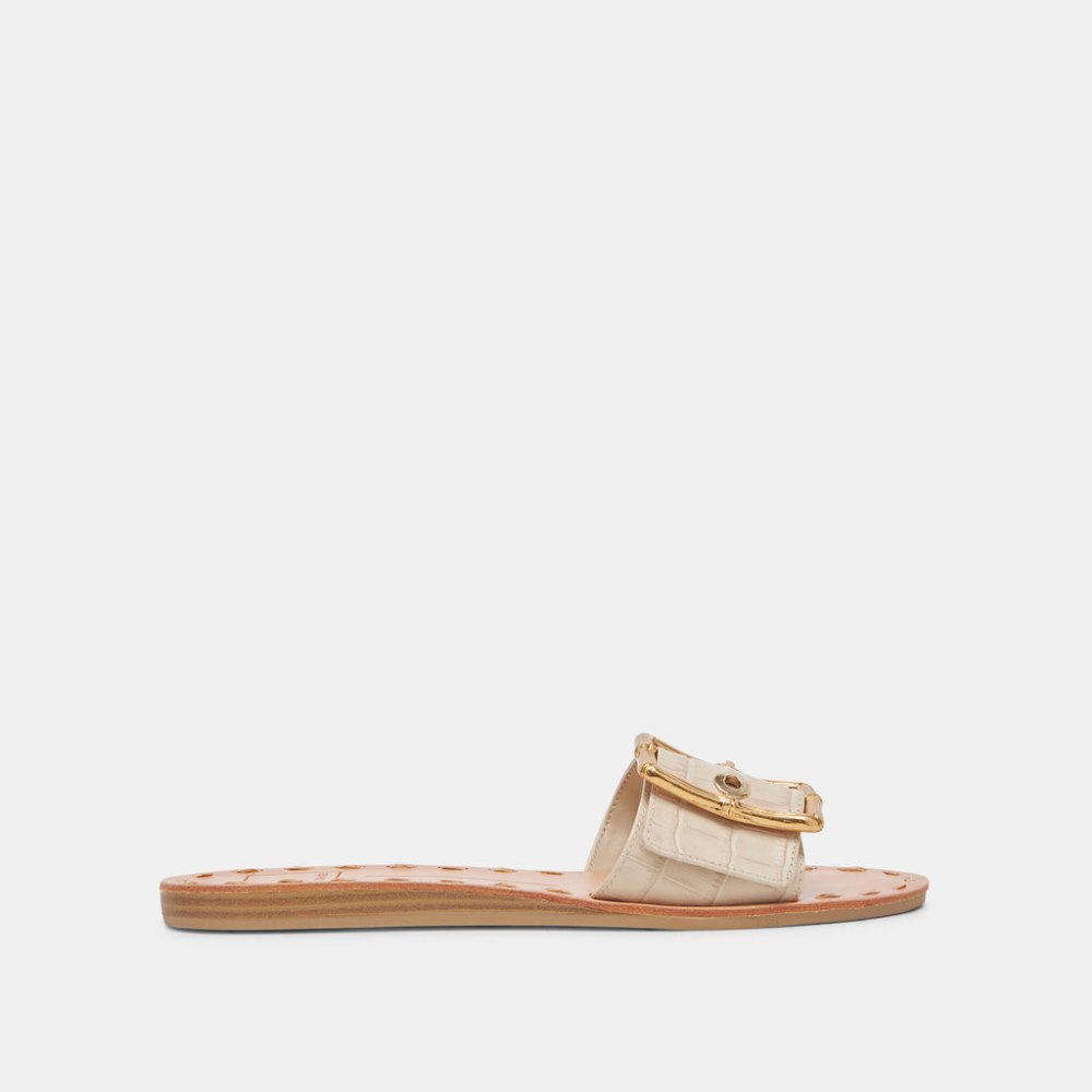 Dolce Vita Dasa Sandals Bone Embossed Leather