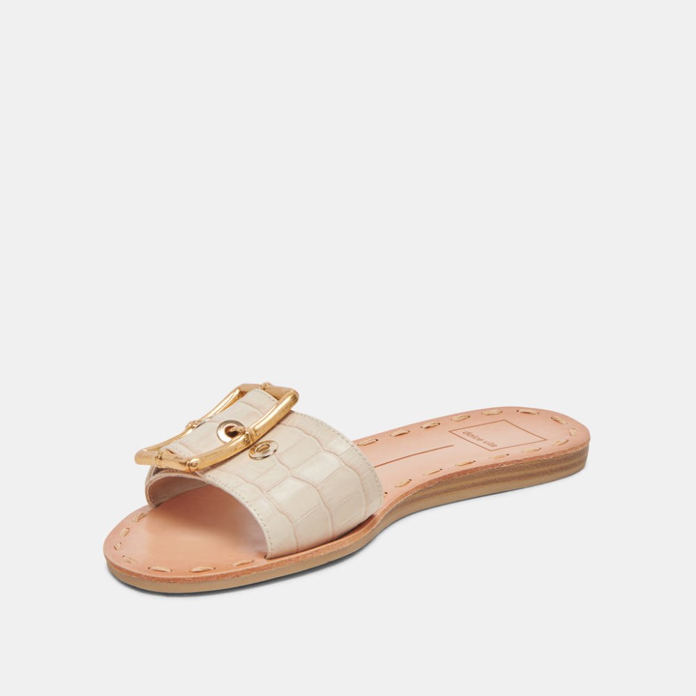 Dolce Vita Dasa Sandals Bone Embossed Leather