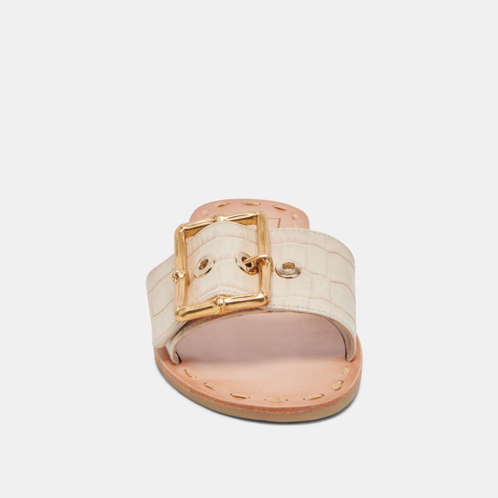 Dolce Vita Dasa Sandals Bone Embossed Leather