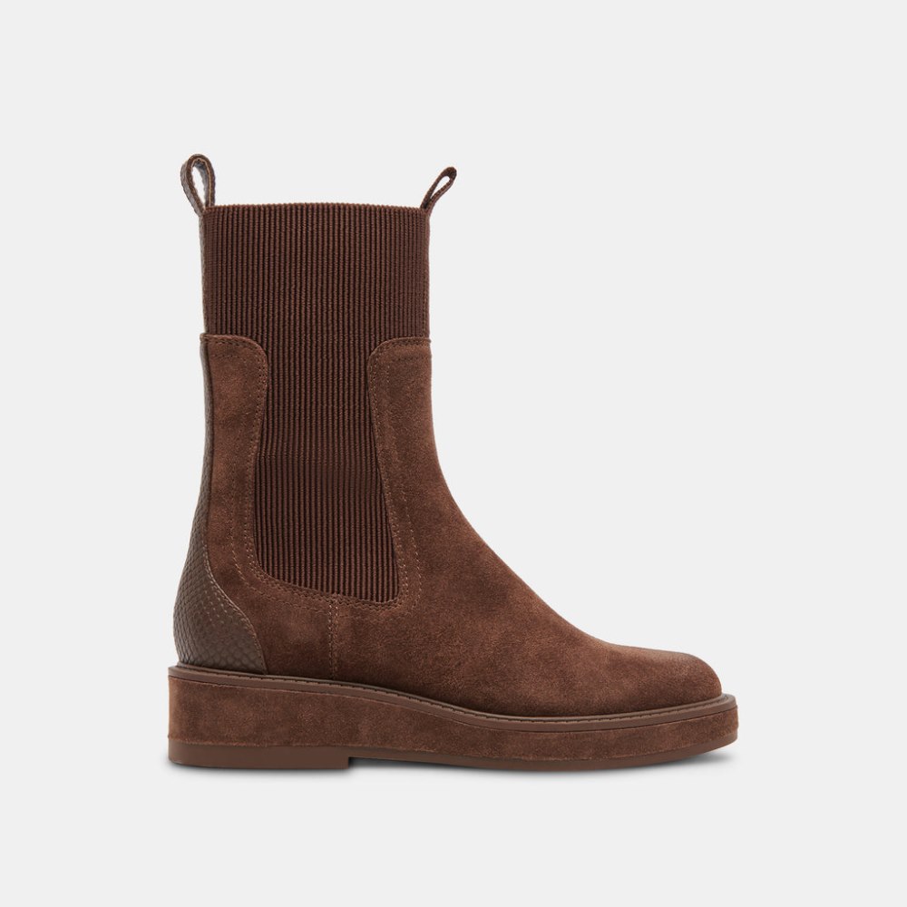 Dolce Vita Elyse H2o Wide Boots Cocoa Suede