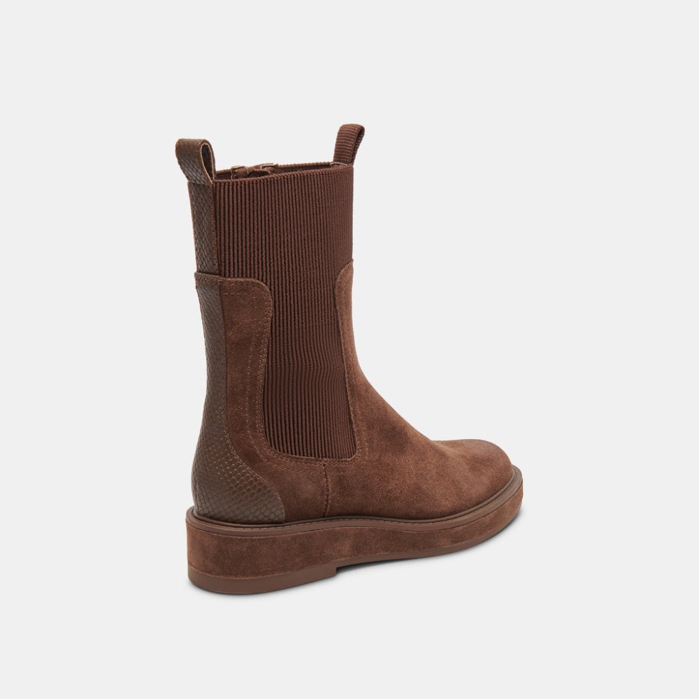 Dolce Vita Elyse H2o Wide Boots Cocoa Suede