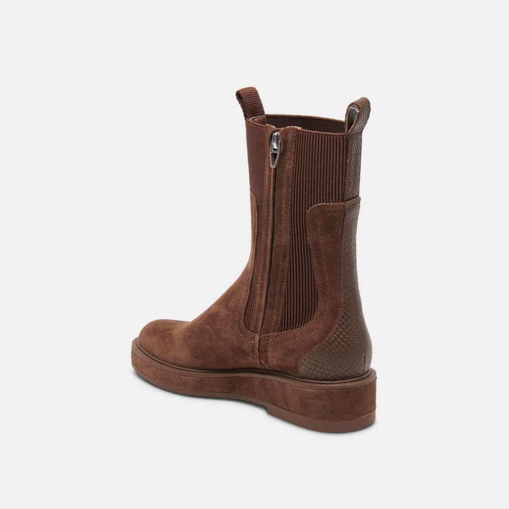 Dolce Vita Elyse H2o Wide Boots Cocoa Suede
