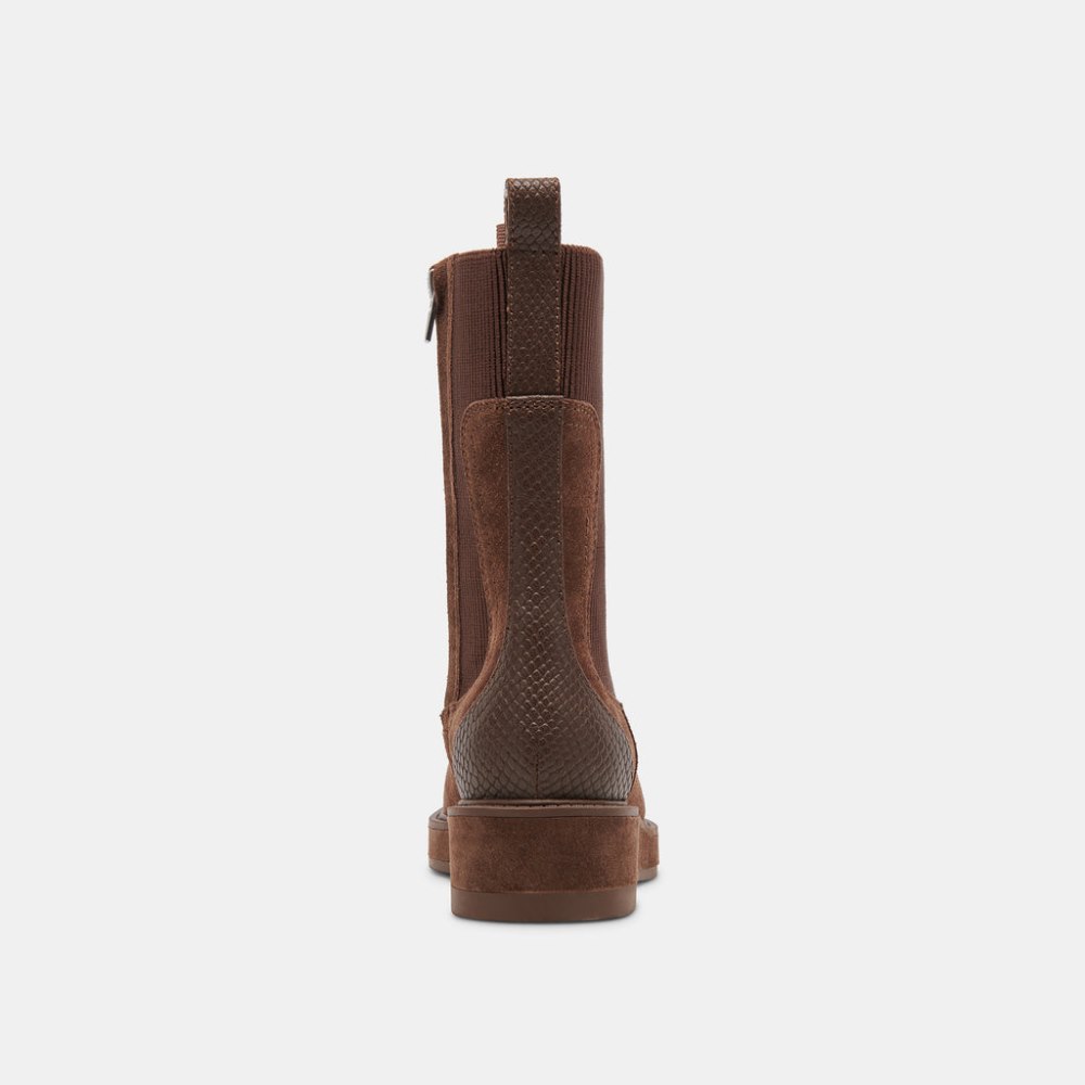 Dolce Vita Elyse H2o Wide Boots Cocoa Suede