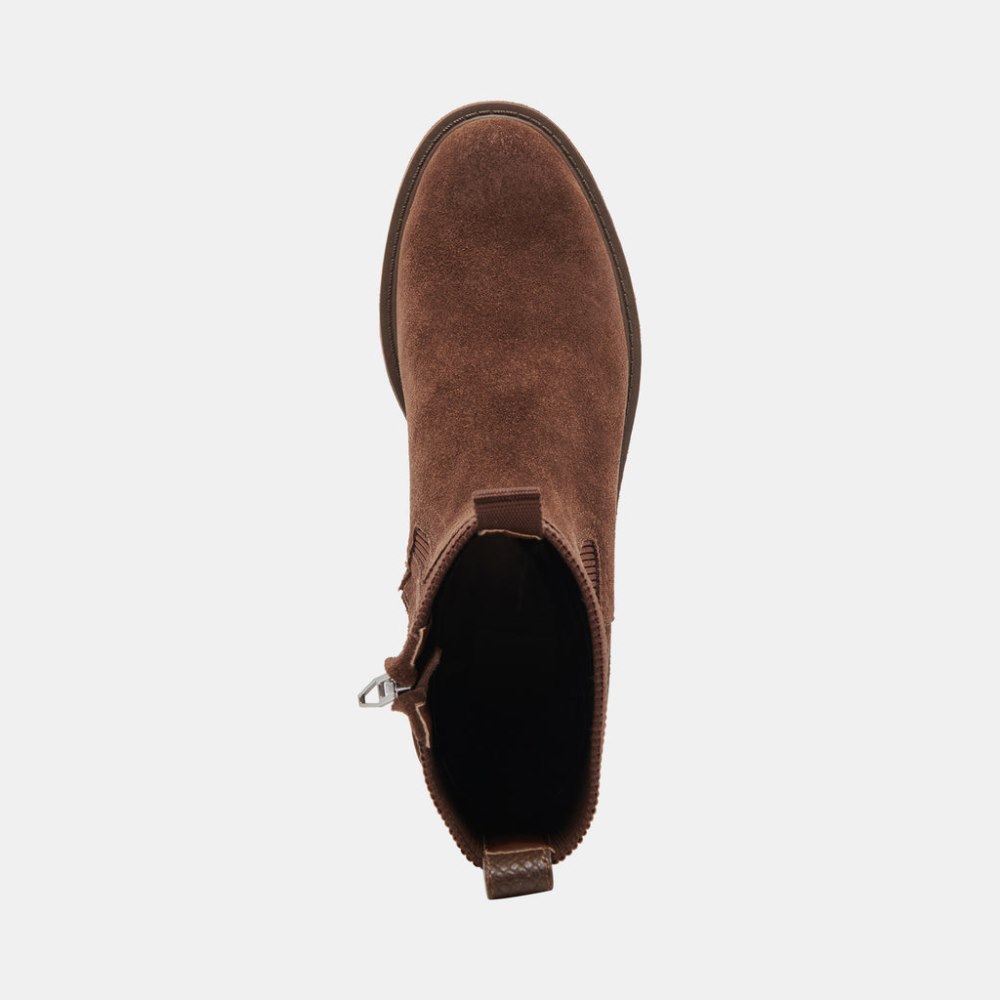 Dolce Vita Elyse H2o Wide Boots Cocoa Suede
