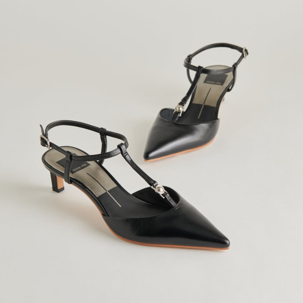 Dolce Vita Lavon Heels Black Leather