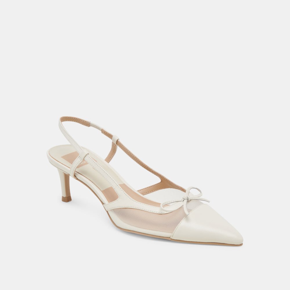 Dolce Vita Kandi Heels White Mesh