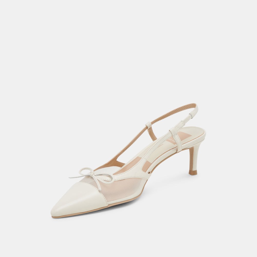 Dolce Vita Kandi Heels White Mesh