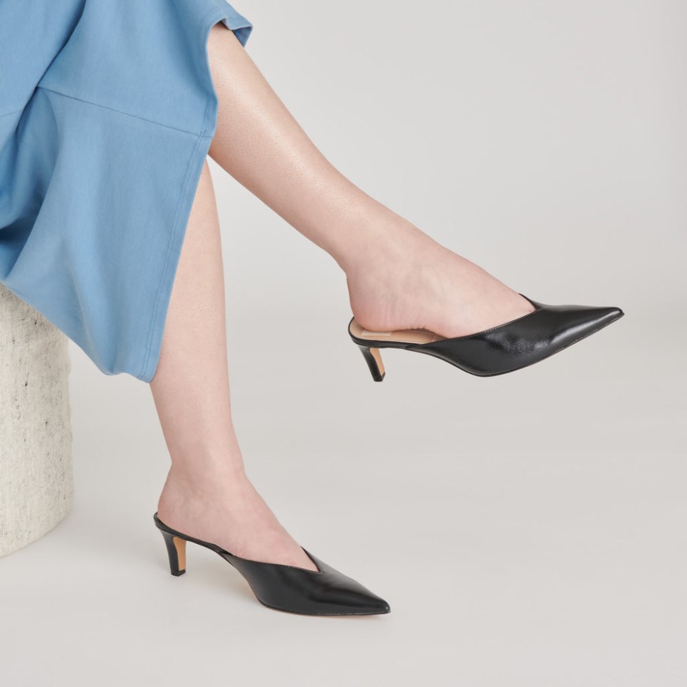 Dolce Vita Sarina Heels Midnight Crinkle Patent