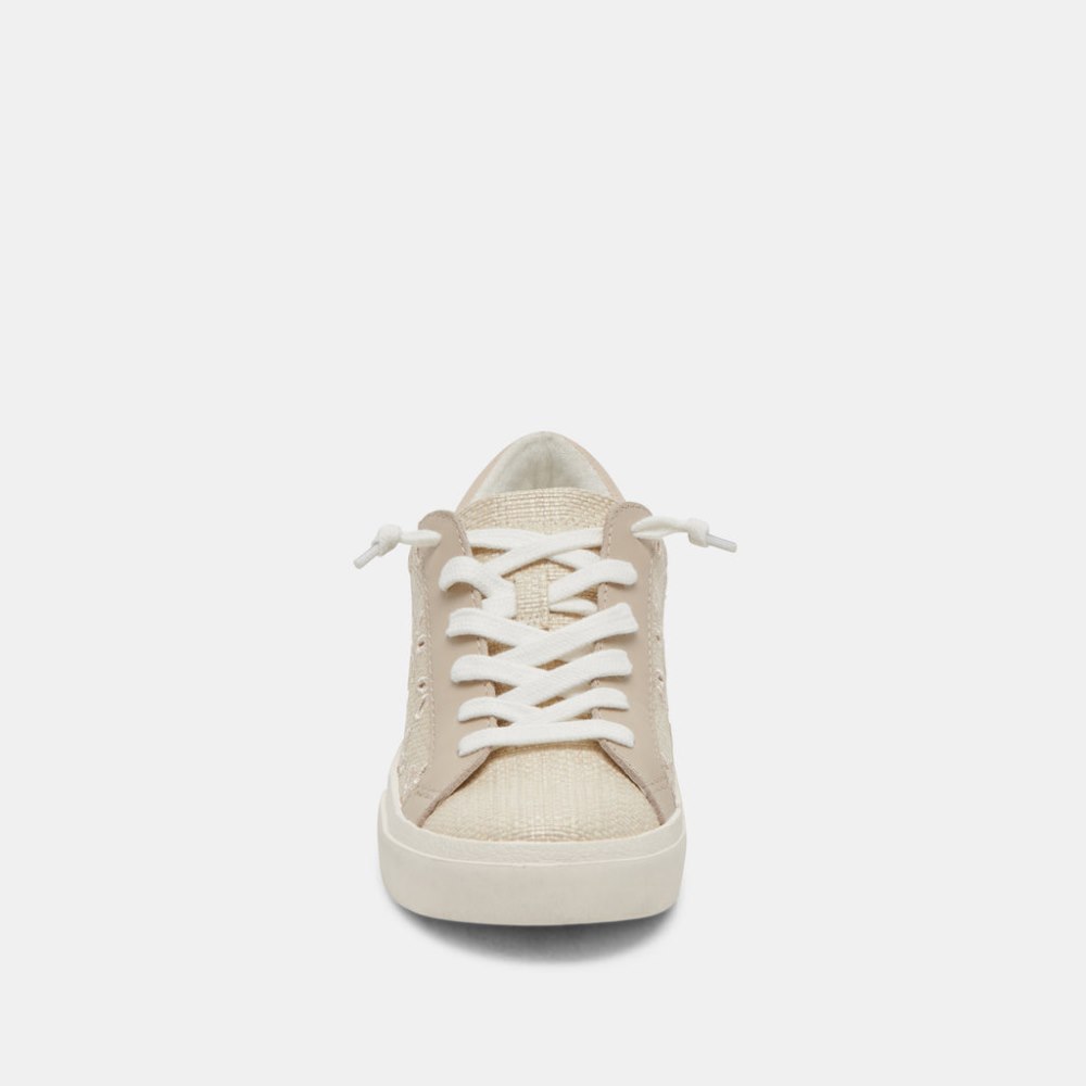Dolce Vita Zina Sneakers Oatmeal Floral Eyelet