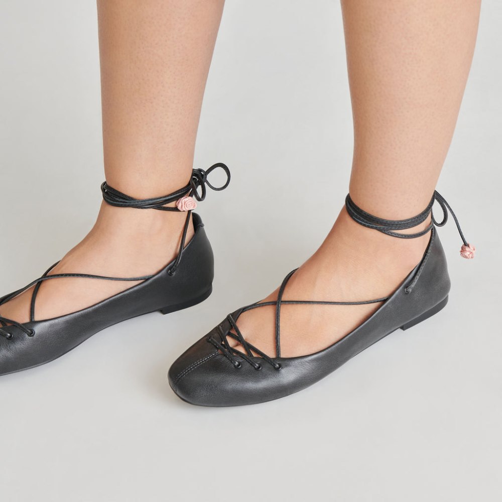 Dolce Vita Beate Ballet Flats Black Leather