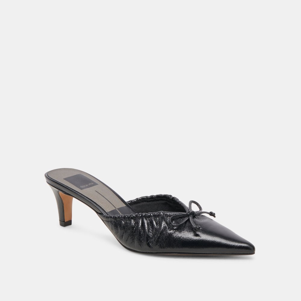 Dolce Vita Kairi Mid Heels Midnight Crinkle Patent