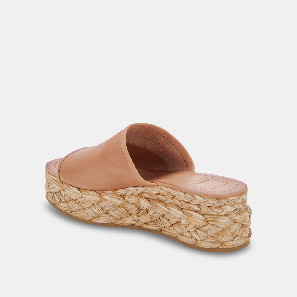 Dolce Vita Pablos Wide Sandals Honey Leather