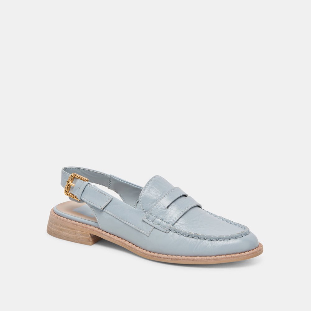 Dolce Vita Hardi Loafers Sky Blue Crinkle Patent