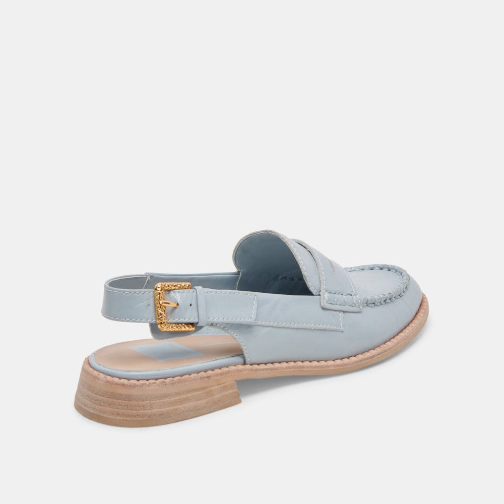 Dolce Vita Hardi Loafers Sky Blue Crinkle Patent
