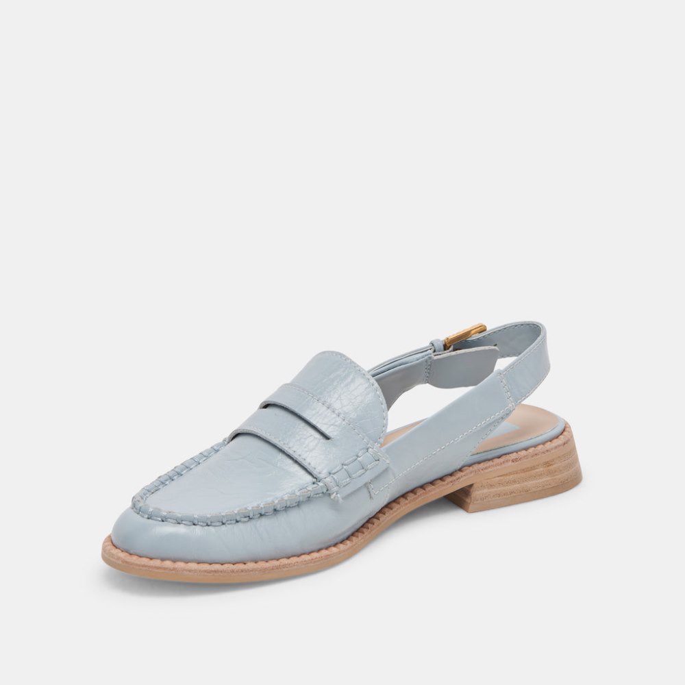 Dolce Vita Hardi Loafers Sky Blue Crinkle Patent