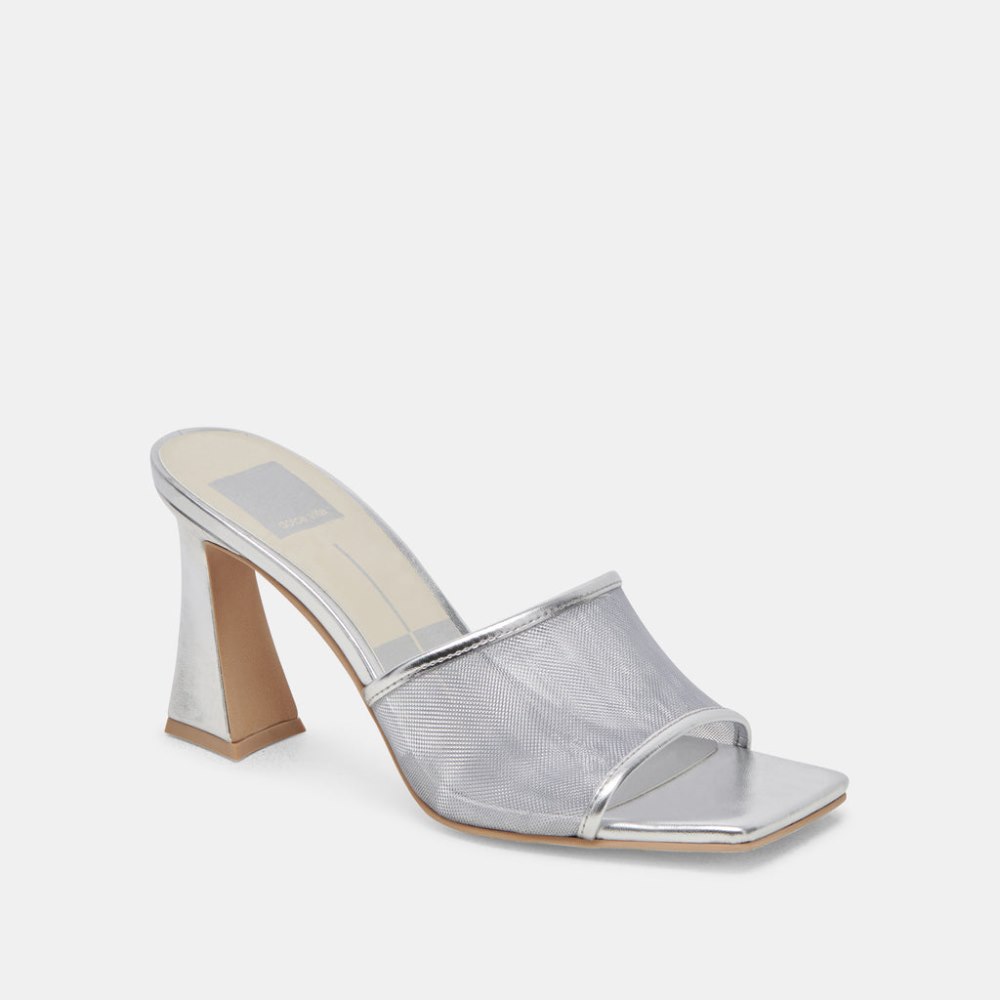 Dolce Vita Narda Heels Silver Mesh